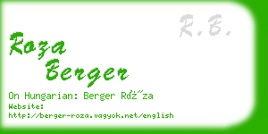 roza berger business card